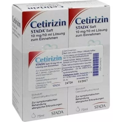 CETIRIZIN STADA Suco 10 mg/10 ml, 150 ml