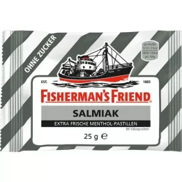 FISHERMANS FRIEND Salmiac sem pastilhas de açúcar, 25 g