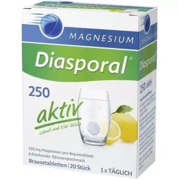 MAGNESIUM DIASPORAL 250 comprimidos efervescentes ativos, 20 unidades