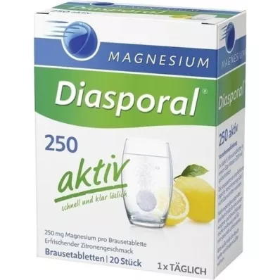 MAGNESIUM DIASPORAL 250 comprimidos efervescentes ativos, 20 unidades MAGNESIUM DIASPORAL 250 comprimidos efervescentes ativos, 20 unidades