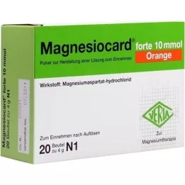 MAGNESIOCARD forte 10 mmol Laranja Plv.z.H.e.L.z.E., 20 unid