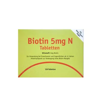 BIOTIN Comprimidos de 5 mg N, 150 unidades