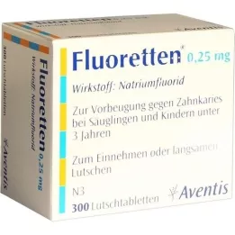 FLUORETTEN Comprimidos de 0,25 mg, 300 unidades