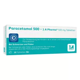 PARACETAMOL 500-1A Pharma Tablets, 10 unid
