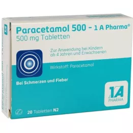 PARACETAMOL 500-1A Pharma Tablets, 20 unidades
