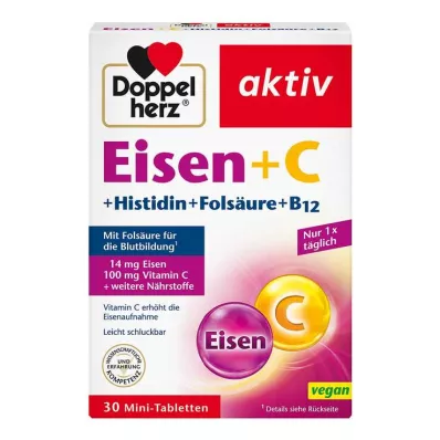 DOPPELHERZ Iron+Vit.C+L-Histidine Tablets, 30 Capsules DOPPELHERZ Iron+Vit.C+L-Histidine Tablets, 30 Capsules
