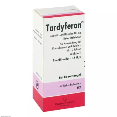TARDYFERON Comprimidos de libertação prolongada, 50 unidades TARDYFERON Comprimidos de libertação prolongada, 50 unidades