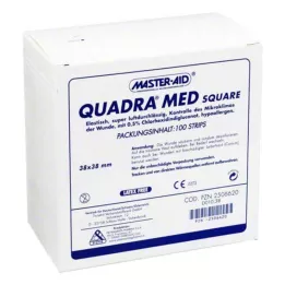 QUADRA MED quadrado 38x38 mm Tiras Master Aid, 100 pcs