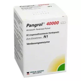 PANGROL 40.000 Cápsulas duras com revestimento entérico, 50 pcs