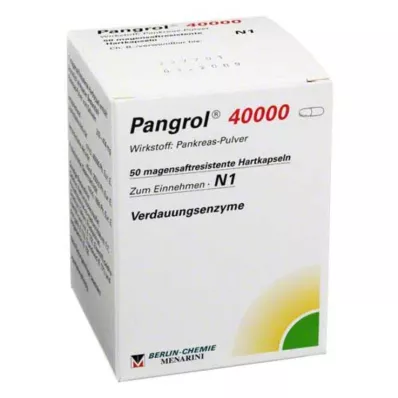 PANGROL 40.000 Cápsulas duras com revestimento entérico, 50 pcs PANGROL 40.000 Cápsulas duras com revestimento entérico, 50 pcs