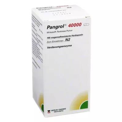 PANGROL 40.000 Cápsulas duras com revestimento entérico, 100 pcs