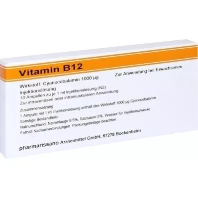 VITAMIN B12 RÖWO Ampolas de 1.000 μg, 10X1 ml