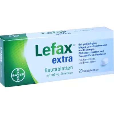 LEFAX comprimidos mastigáveis extra, 20 unidades