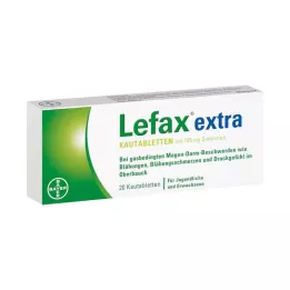 LEFAX comprimidos mastigáveis extra, 20 unidades