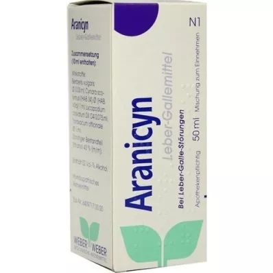 ARANICYN Mistura de remédio para a bílis hepática, 50 ml