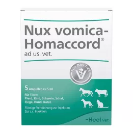 NUX VOMICA HOMACCORD ad us.vet.ampolas, 5 unid