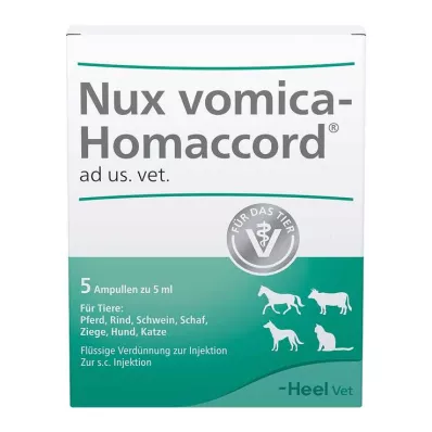 NUX VOMICA HOMACCORD ad us.vet.ampolas, 5 unid NUX VOMICA HOMACCORD ad us.vet.ampolas, 5 unid