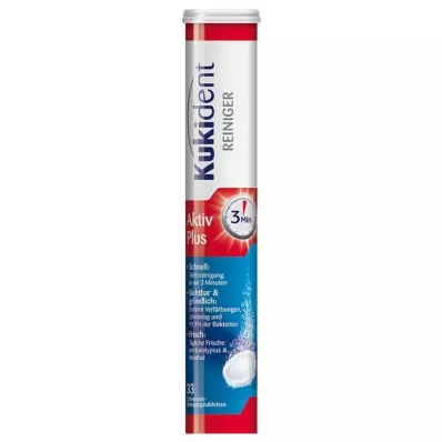 KUKIDENT Cleaner Express Active Plus Tabs, 33 unidades KUKIDENT Cleaner Express Active Plus Tabs, 33 unidades