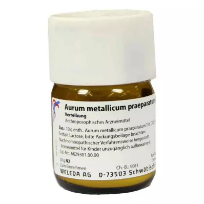 AURUM METALLICUM PRAEPARATUM D 12 Trituração, 50 g AURUM METALLICUM PRAEPARATUM D 12 Trituração, 50 g