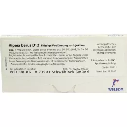 VIPERA BERUS D 12 ampolas, 8X1 ml