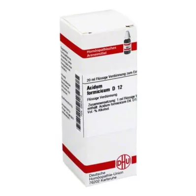 ACIDUM FORMICICUM Diluição D 12, 20 ml ACIDUM FORMICICUM Diluição D 12, 20 ml