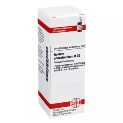 ACIDUM PHOSPHORICUM Diluição D 30, 20 ml ACIDUM PHOSPHORICUM Diluição D 30, 20 ml