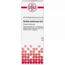 ACIDUM SULFURICUM Diluição D 12, 20 ml