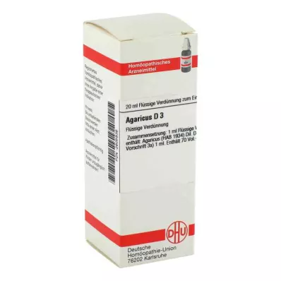 AGARICUS Diluição D 3, 20 ml AGARICUS Diluição D 3, 20 ml