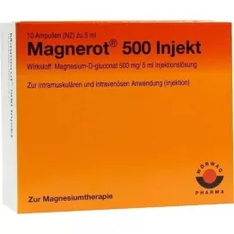 MAGNEROT 500 ampolas injectáveis, 10X5 ml