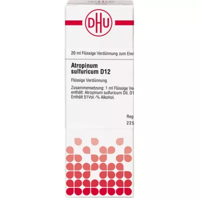 ATROPINUM SULFURICUM Diluição D 12, 20 ml