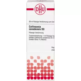 COLLINSONIA CANADENSIS Diluição D 3, 20 ml