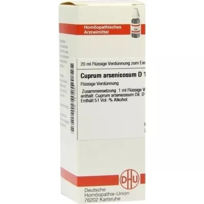 CUPRUM ARSENICOSUM Diluição D 12, 20 ml