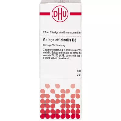 diluição deGALEGA officinalis D 3, 20 ml