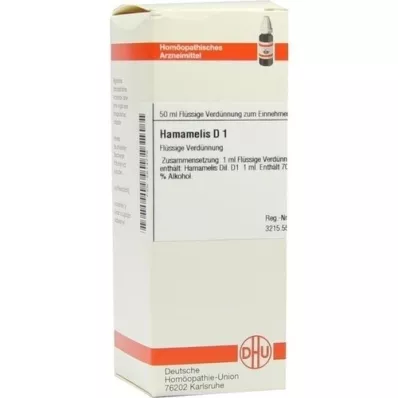 HAMAMELIS D 1 diluição, 50 ml