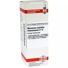 MERCURIUS SOLUBILIS Diluição de Hahnemanni D 12, 20 ml