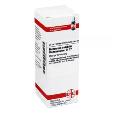 MERCURIUS SOLUBILIS Diluição de Hahnemanni D 12, 20 ml
