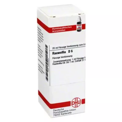 RAUWOLFIA Diluição D 6, 20 ml RAUWOLFIA Diluição D 6, 20 ml