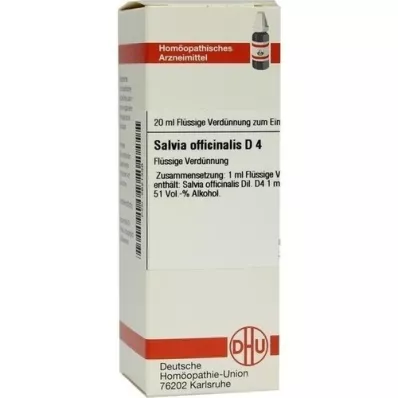 SALVIA OFFICINALIS Diluição D 4, 20 ml