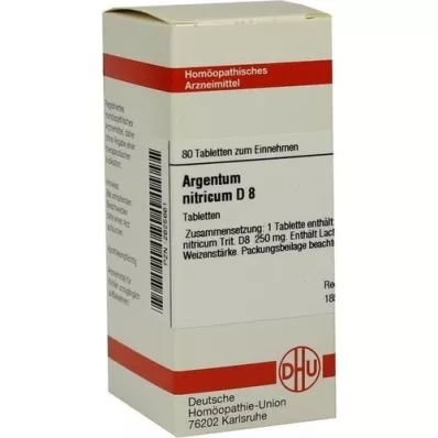 ARGENTUM NITRICUM D 8 Comprimidos, 80 Cápsulas