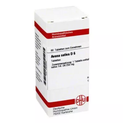AVENA SATIVA D 6 Comprimidos, 80 Cápsulas AVENA SATIVA D 6 Comprimidos, 80 Cápsulas