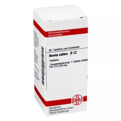 AVENA SATIVA D 12 Comprimidos, 80 Cápsulas AVENA SATIVA D 12 Comprimidos, 80 Cápsulas