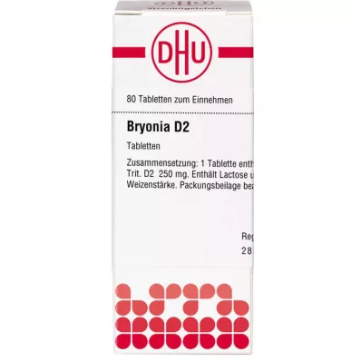 BRYONIA D 2 Comprimidos, 80 Cápsulas