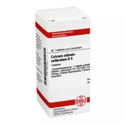 CALCIUM STIBIATO sulfuratum D 6 comprimidos, 80 unid CALCIUM STIBIATO sulfuratum D 6 comprimidos, 80 unid