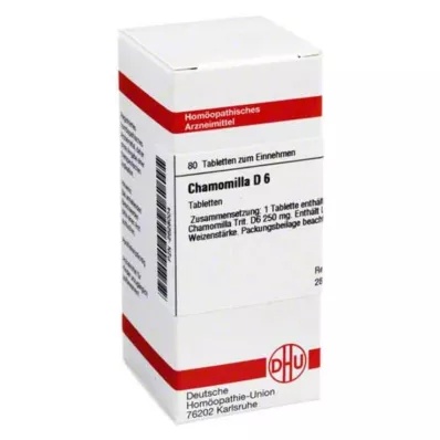 CHAMOMILLA D 6 Comprimidos, 80 Cápsulas