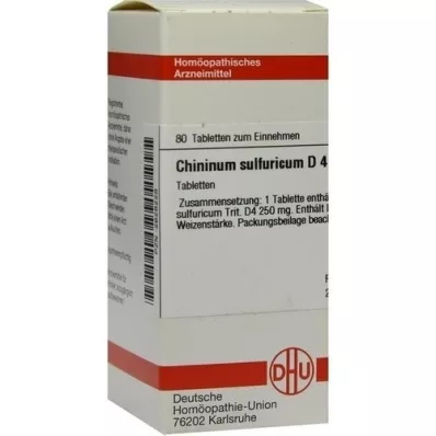 CHININUM SULFURICUM D 4 Comprimidos, 80 Cápsulas