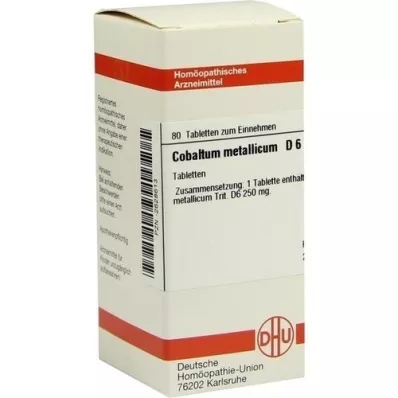 COBALTUM METALLICUM D 6 Comprimidos, 80 Cápsulas