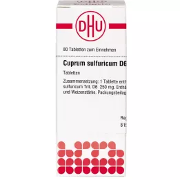 CUPRUM SULFURICUM D 6 Comprimidos, 80 Cápsulas