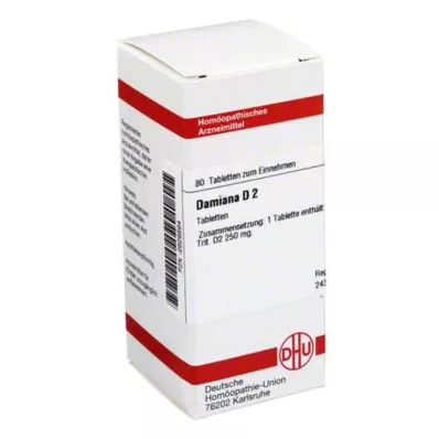 DAMIANA D 2 Comprimidos, 80 Cápsulas DAMIANA D 2 Comprimidos, 80 Cápsulas
