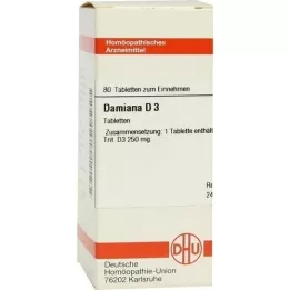 DAMIANA D 3 Comprimidos, 80 Cápsulas