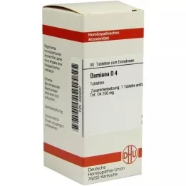 DAMIANA D 4 Comprimidos, 80 Cápsulas